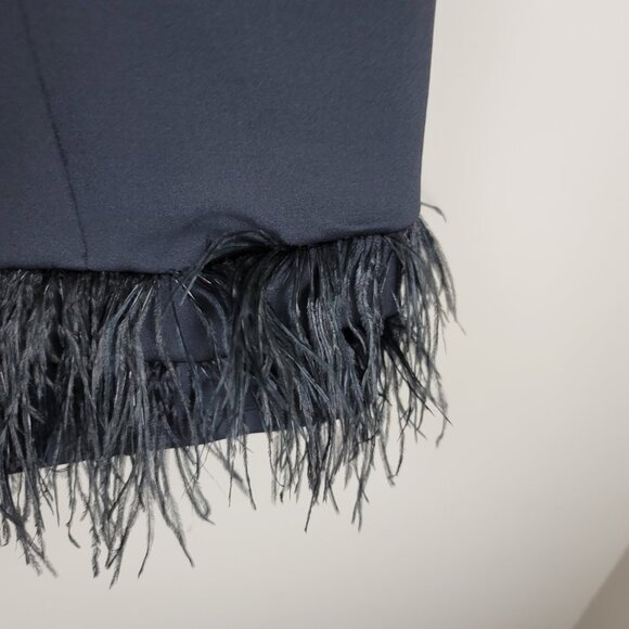 Donna Ricco Feather-Hem Sleeveless Sheath - Picture 14 of 15